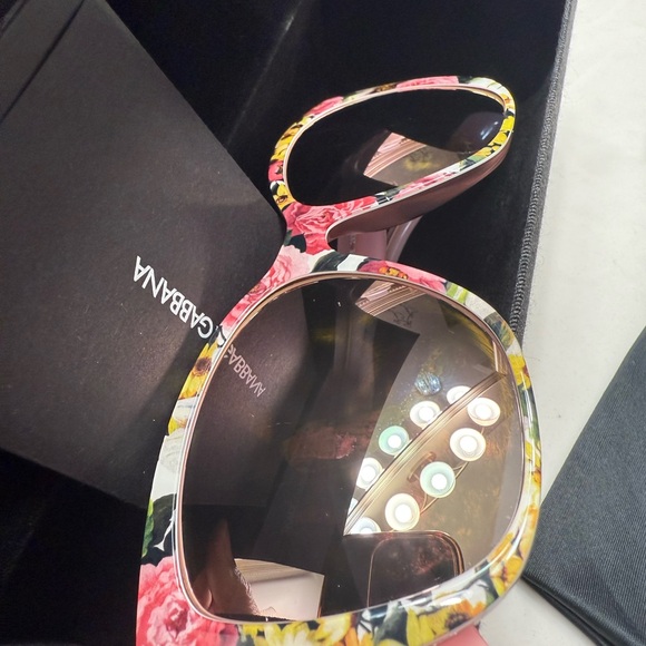 Dolce & Gabbana Floral Sunglasses Rosa Floreale Cateye - Picture 2 of 8